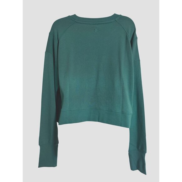 Sweaty Betty After Class Crop Sweatshirt Size XL NWT $68 Jade Green - Picture 4 of 14